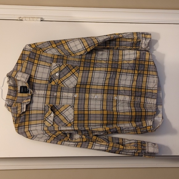 RVCA Other - RVCA men's flannel. Yellow and grey. Size Large.